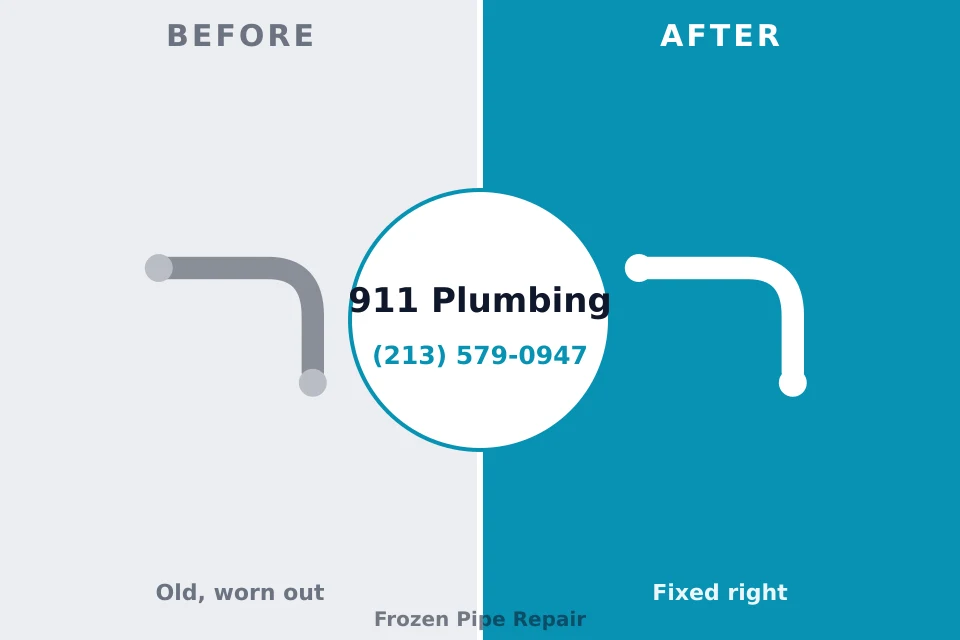 Before and after: plumbing company Rosita, TX